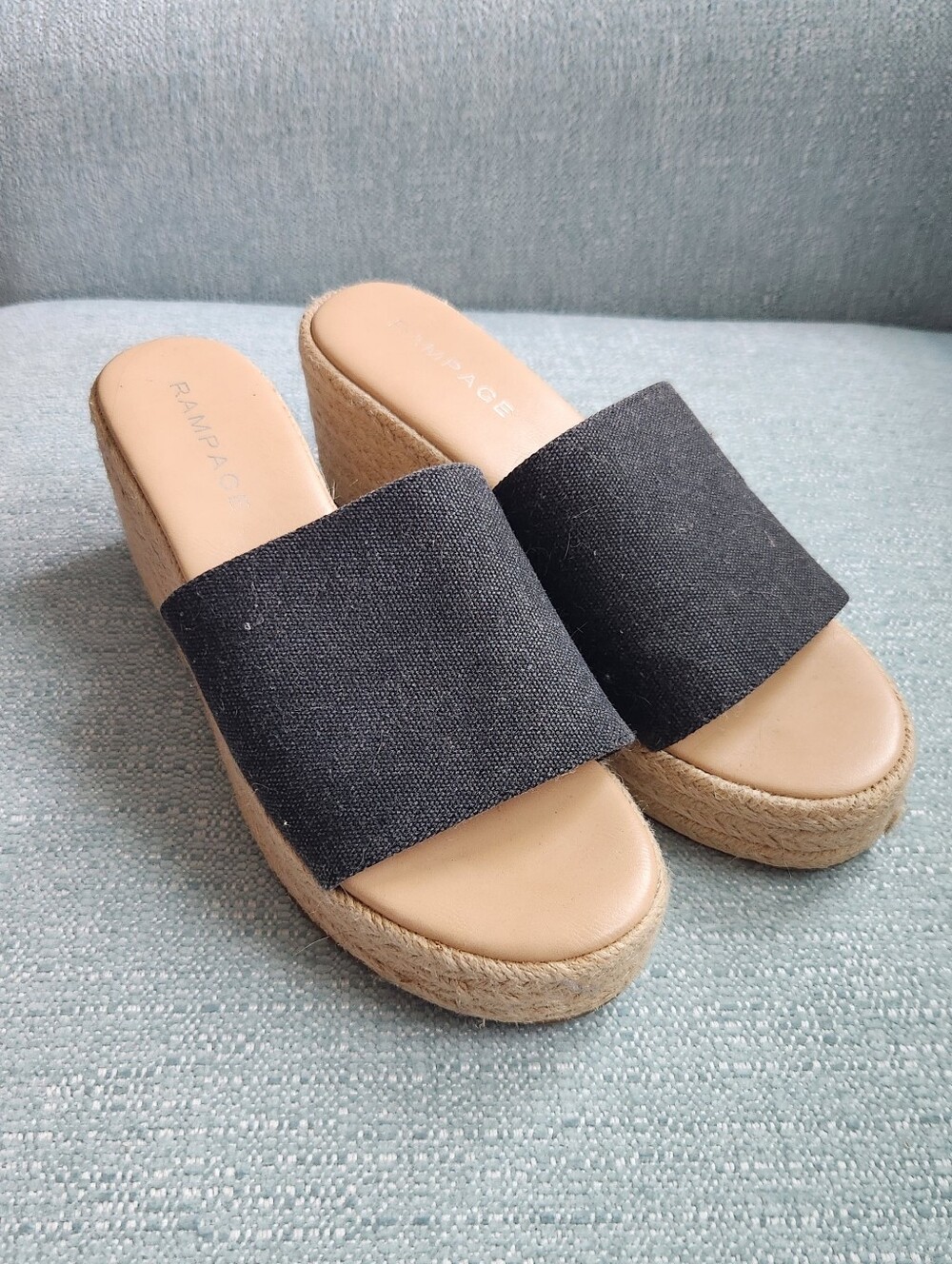Summer Sandals Rampage Jeanne Wedges Size 8.5 Womens Shoes